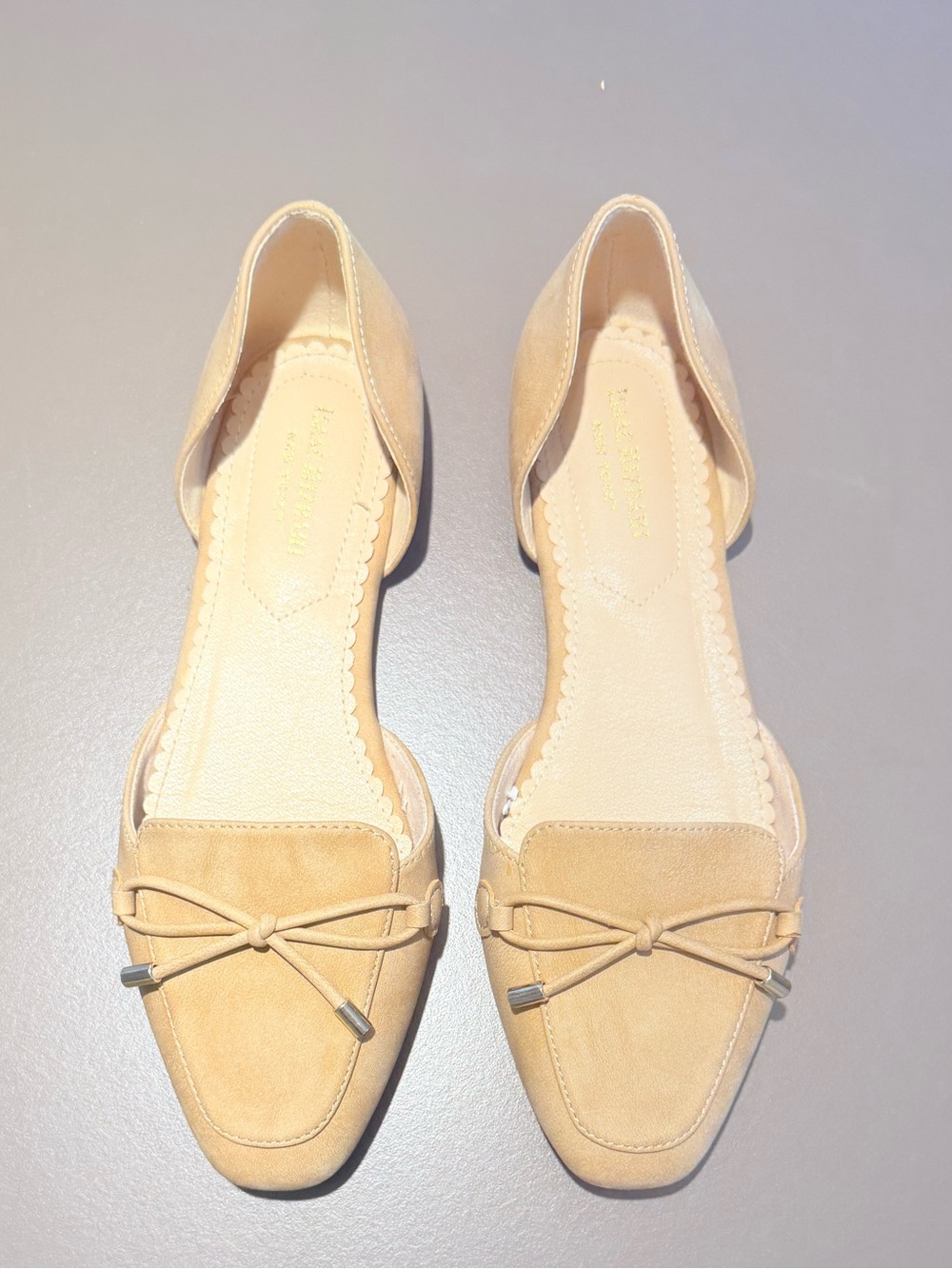 Isaac Mizrahi Tan D'Orsay Loafers with Bow Accent Size 7.5 - Picture 3 of 11